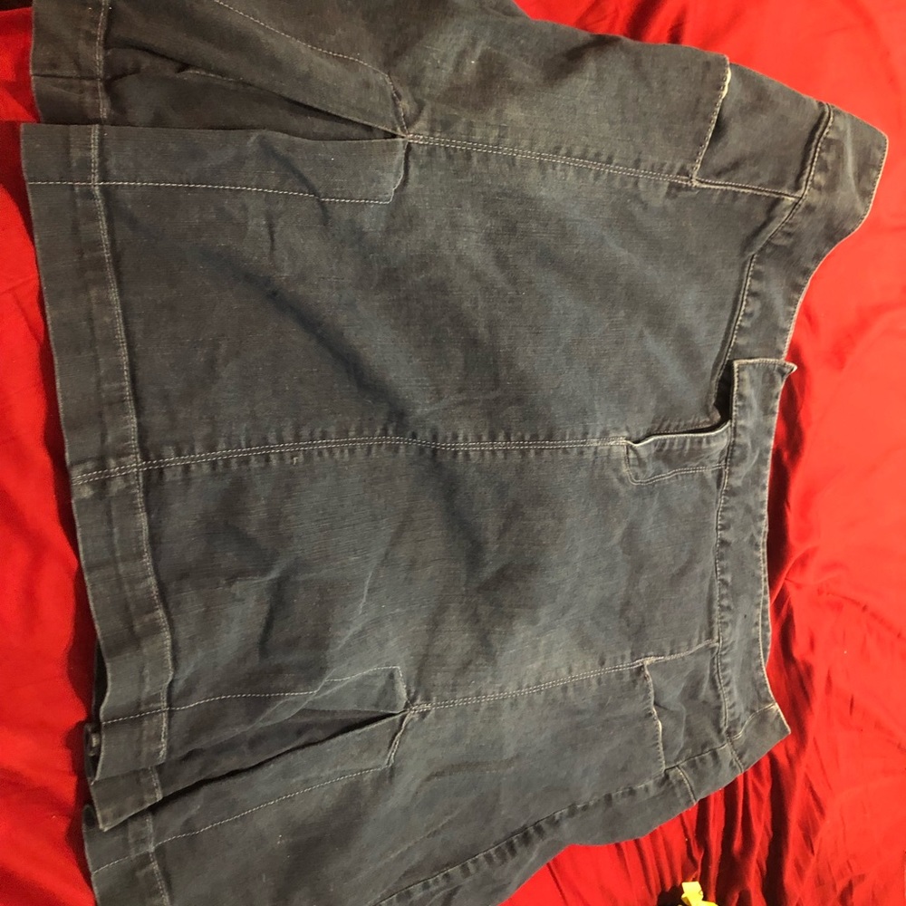 Medium wash denim skirt